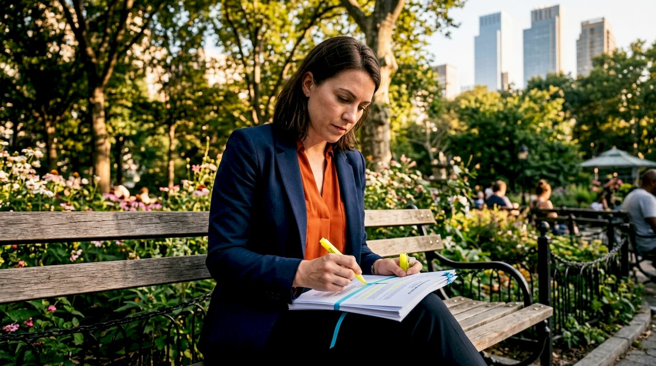 Investor reviewing commercial real estate insurance policies